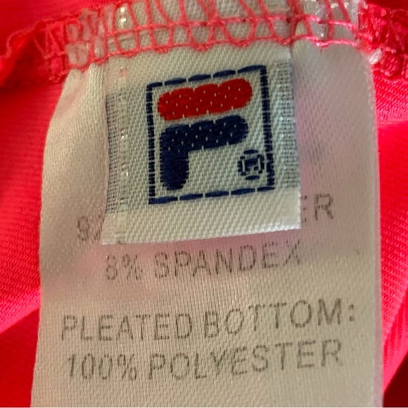 FILA BRIGHT CORAL BACK RUFFLED TENNIS PICKLEBALL GOLF SKIRT. WOMEN’S SIZE LARGE - Picture 3 of 5